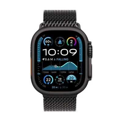 Apple Watch Ultra 2 Gps + Cellular 49Mm Black Titanium Case With Black Titanium Milanese Loop - M
